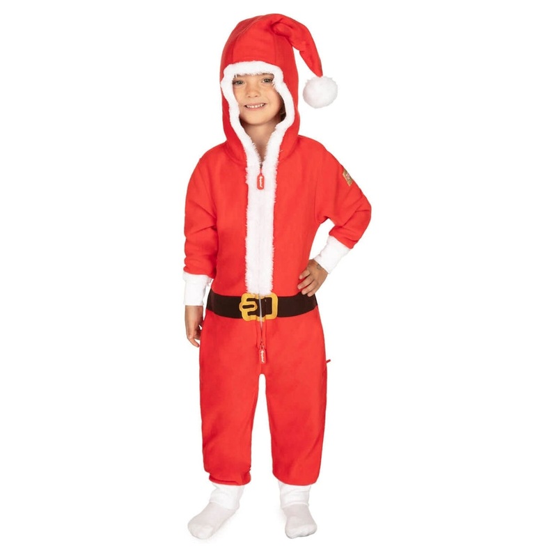 Girl’s Santa Jumpsuit With Fur