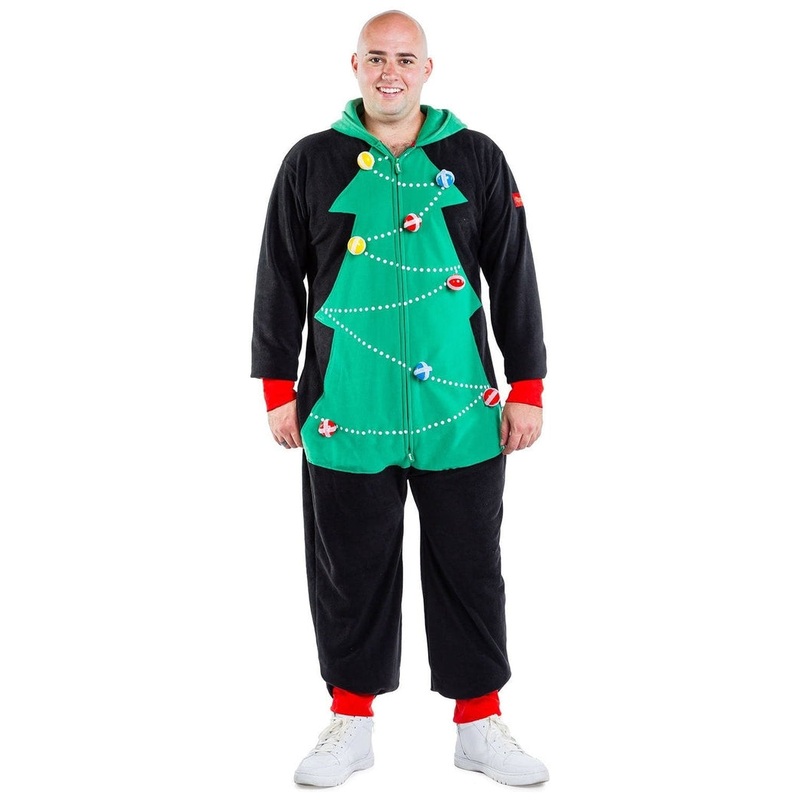 Men’s Christmas Tree Toss Game Big and Tall Jumpsuit