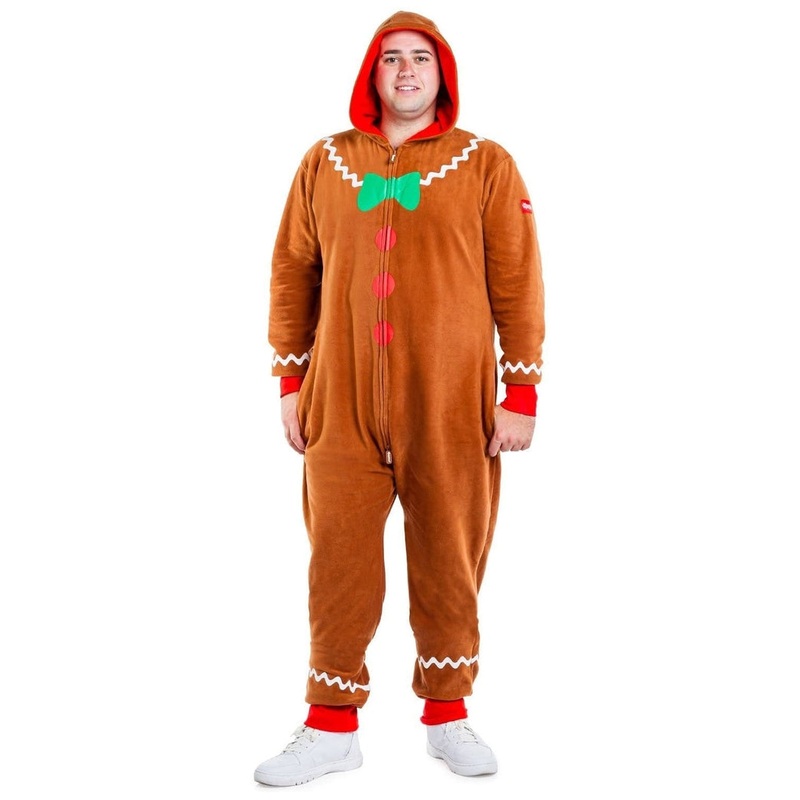 Men’s Gingerbread Man Big and Tall Jumpsuit