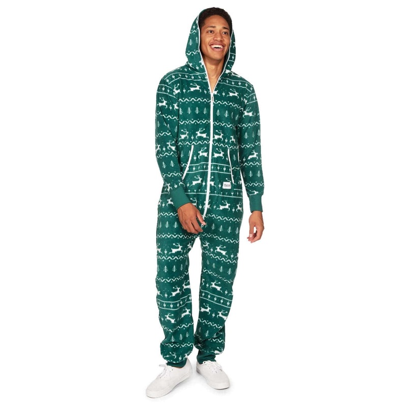 Men’s Green Fair Isle Jumpsuit