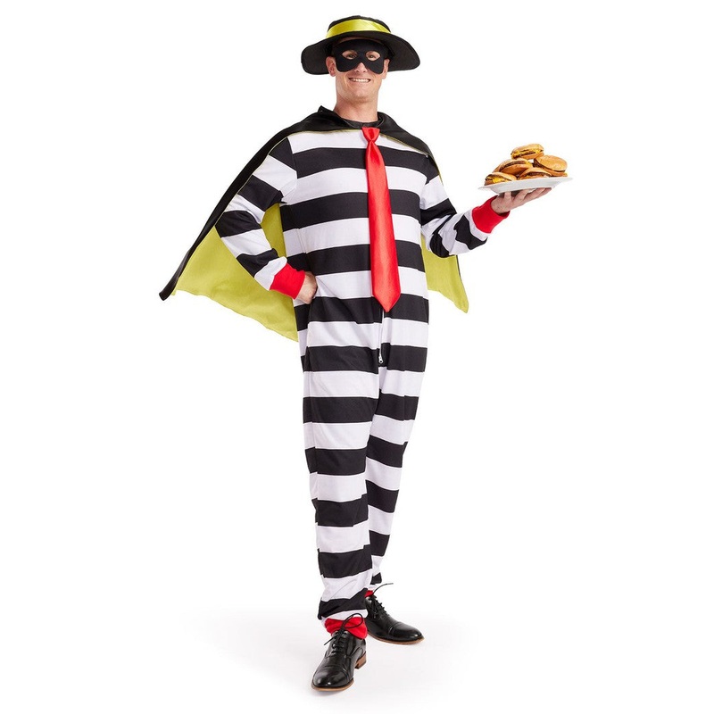 Men’s Hamburger Thief Costume|XS|S|M|L|XL|XXL|3XL