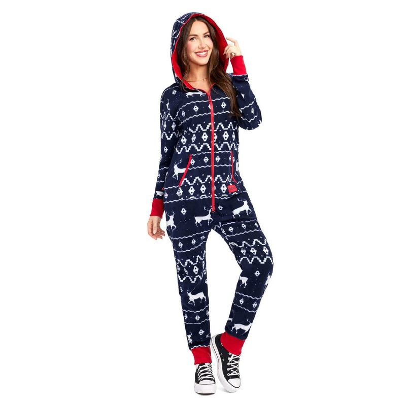 Women’s Blue Reindeer Jumpsuit