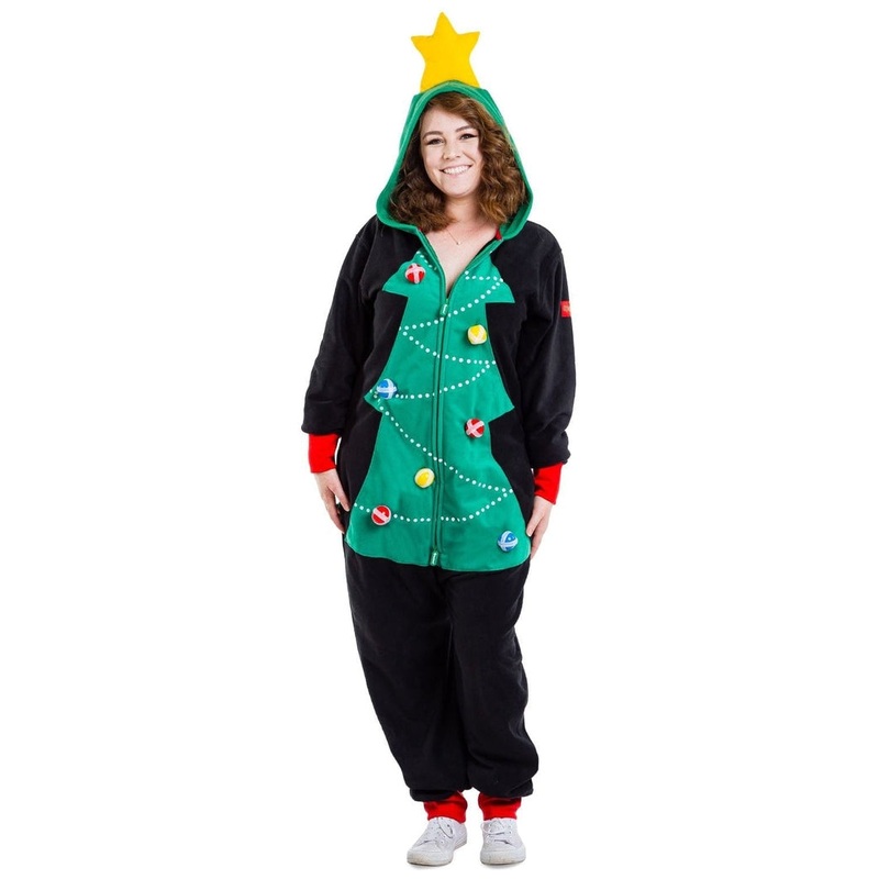 Women’s Christmas Tree Toss Game Plus Size Jumpsuit