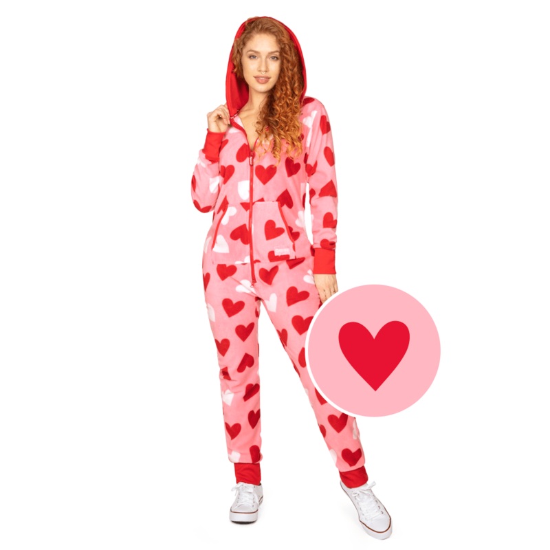 Women’s Full Hearts Jumpsuit|XS|S|M|L|XL|XXL