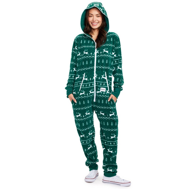 Women’s Green Fair Isle Jumpsuit
