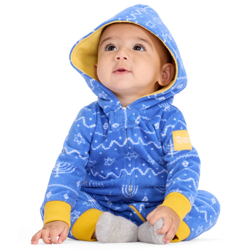 Baby Boy’s Blue Hanukkah Jumpsuit