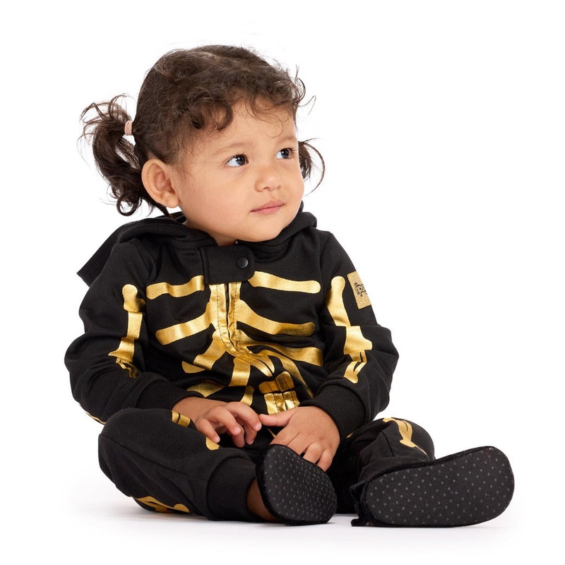 Baby Girl’s Gold Skeleton Costume
