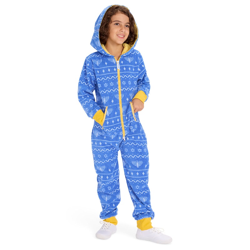 Boy’s Blue Hanukkah Jumpsuit|XS (5)|S (6/7)|M (8)|L (10)|XL (12)