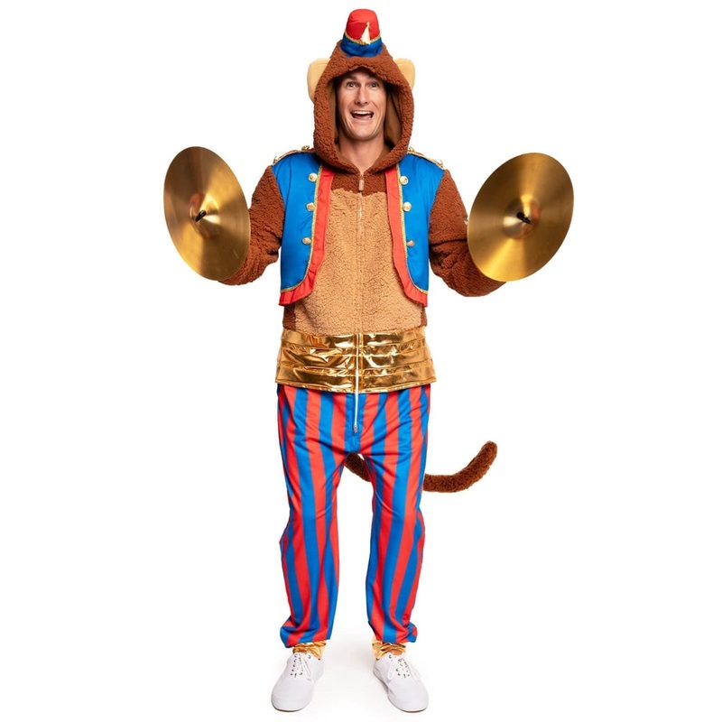 Men’s Clapping Monkey Costume|XS|S|M|L|XL|XXL|3XL