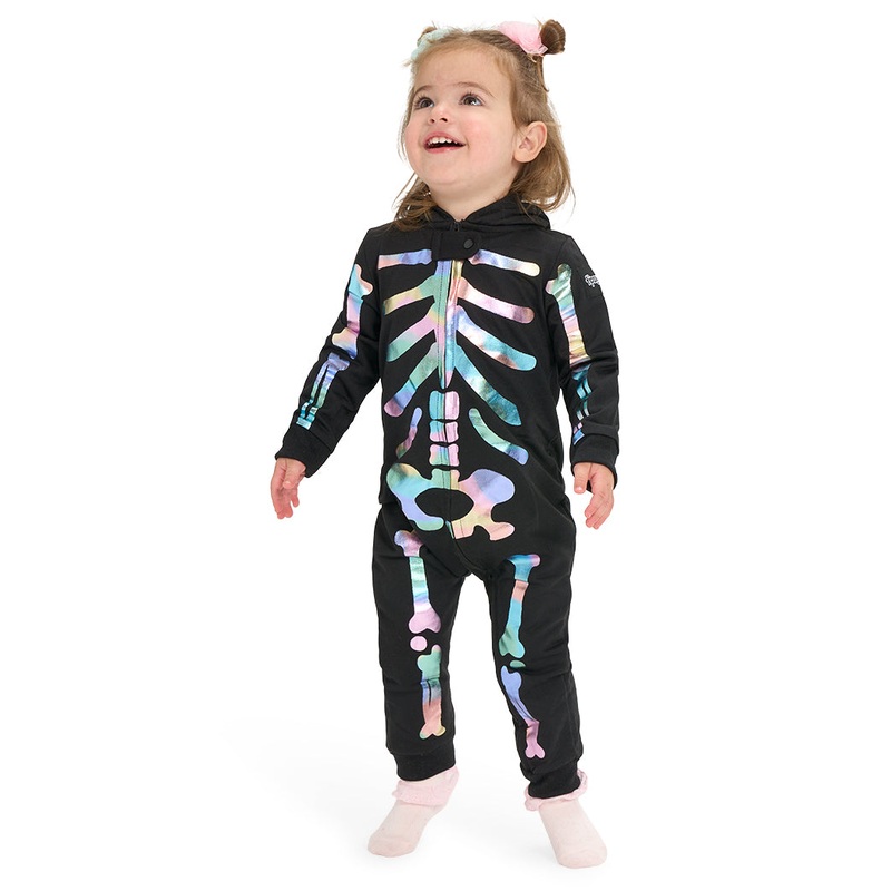 Toddler Girl’s Iridescent Skeleton Costume
