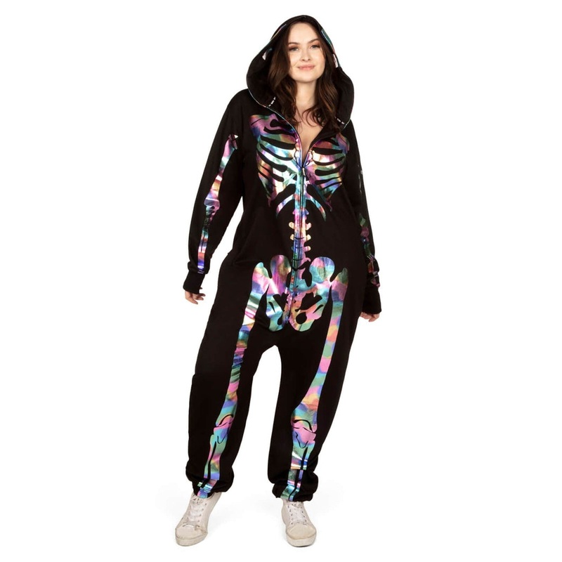 Women’s Iridescent Skeleton Plus Size Costume