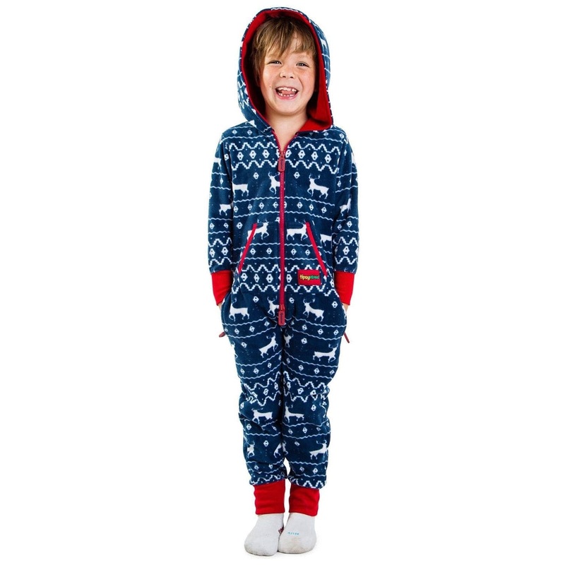 Boy’s / Girl’s Blue Reindeer Jumpsuit