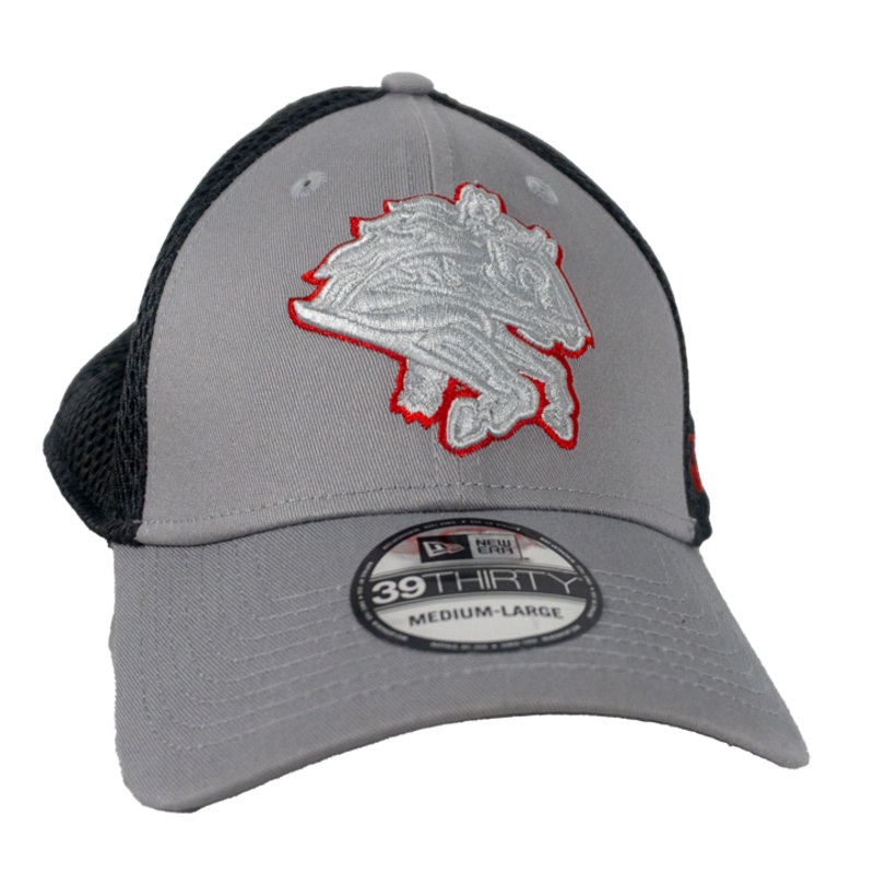 BRP New Era Flex-Fit 3930 Gray Crown & Brim Hat with Black Mesh