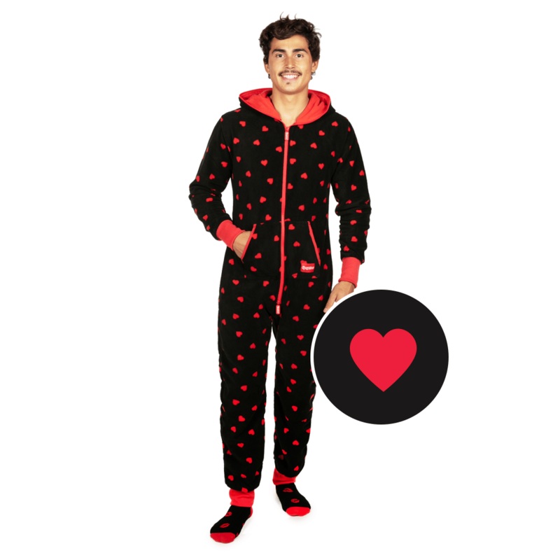 Men’s Hearts on Fire Jumpsuit|XS|S|M|L|XL|XXL