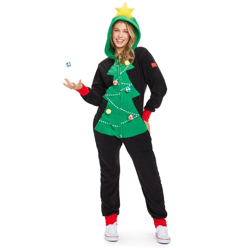 Women’s Christmas Tree Toss Game Jumpsuit