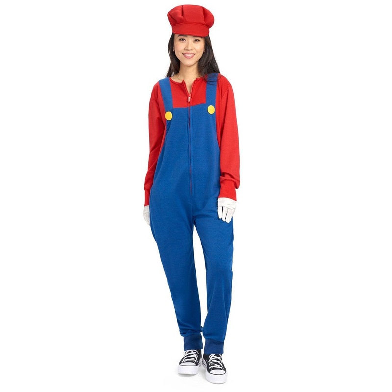 Women’s Super Plumber Costume|XS|S|M|L|XL|XXL|3XL
