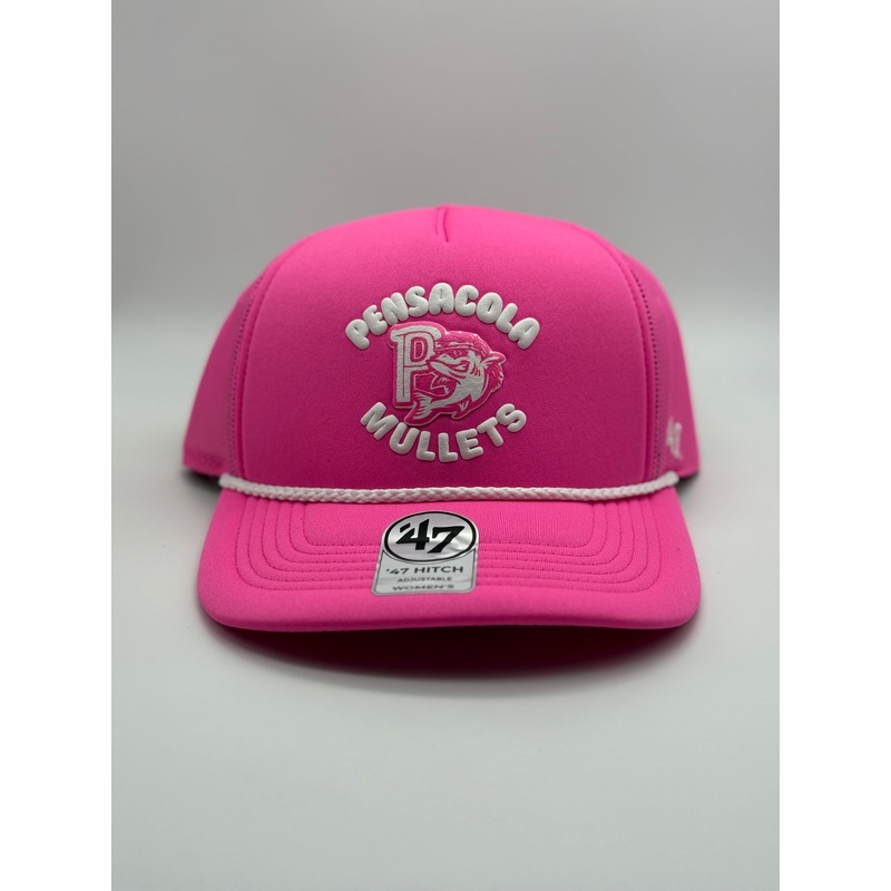Pensacola Blue Wahoos ’47 Fluro Pink Bright Side Mullets Hitch Hat