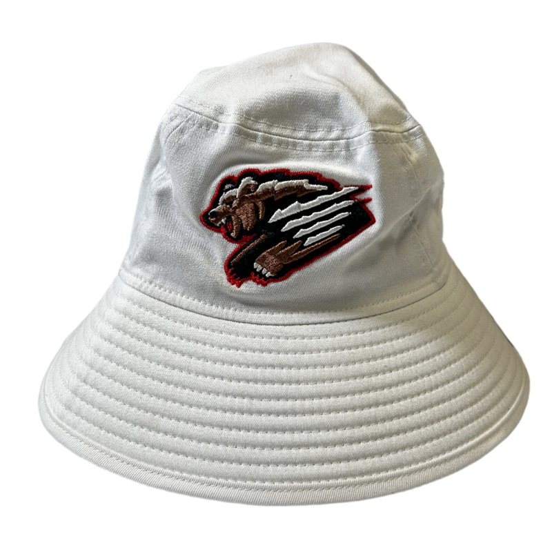 Primary Logo Bucket Hat|White|Red|Small/Medium|Large/XL