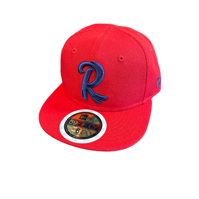 New Era Kid’s 59Fifty Road- Red w/ Navy Feathered R