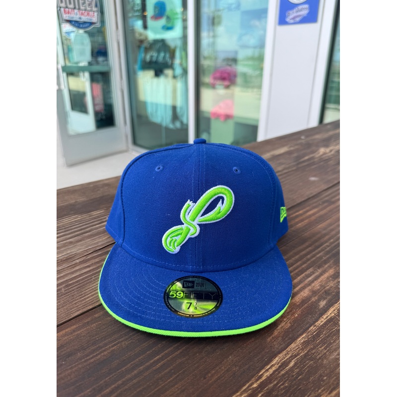 Pensacola Blue Wahoos New Era 59Fifty Neon PHook Hat