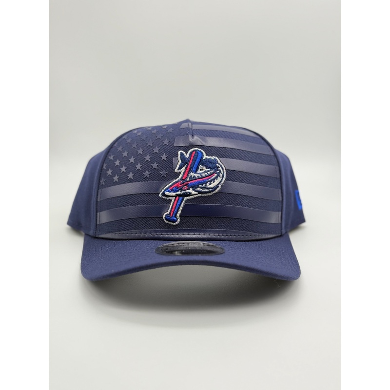 Pensacola Blue Wahoos New Era Navy Flag Hat