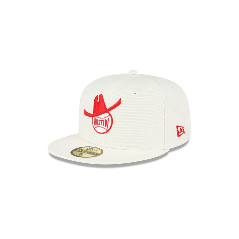 Austin Senators Hometown Collection New Era 59FIFTY Cream Fitted Cap