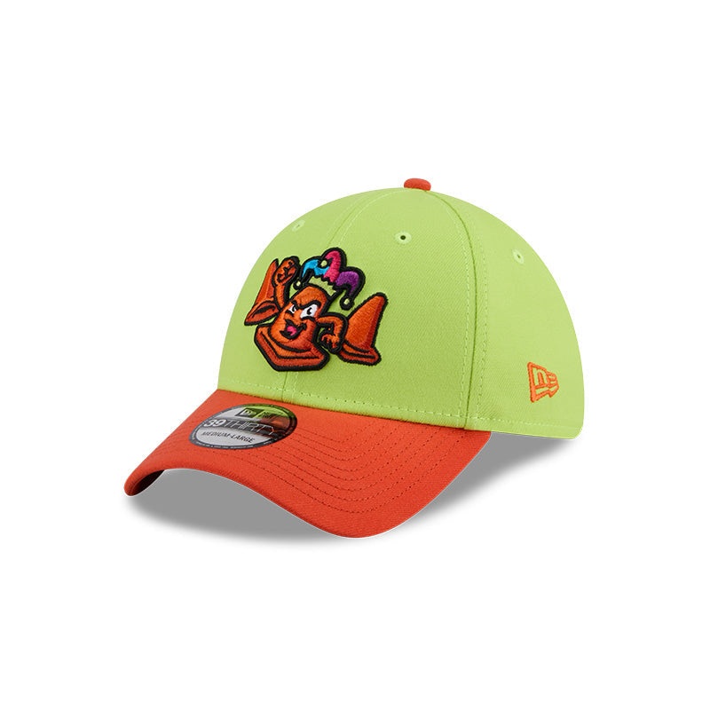 Las Vegas Cone Jesters New Era Theme Night Collection Yellow/Orange 39THIRTY Stretch Fit Hat