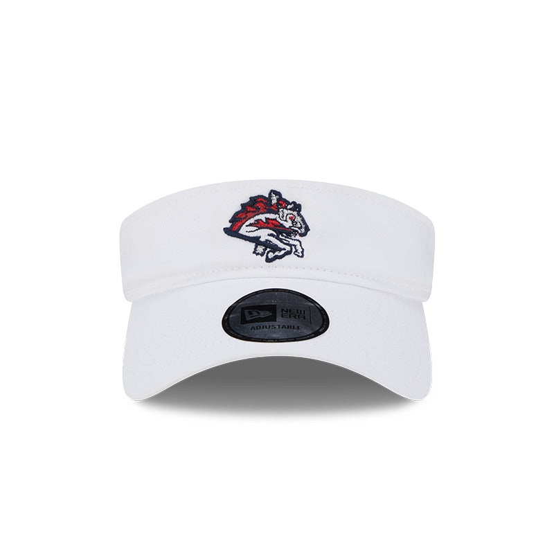 New Era White Visor With Velcro Closure