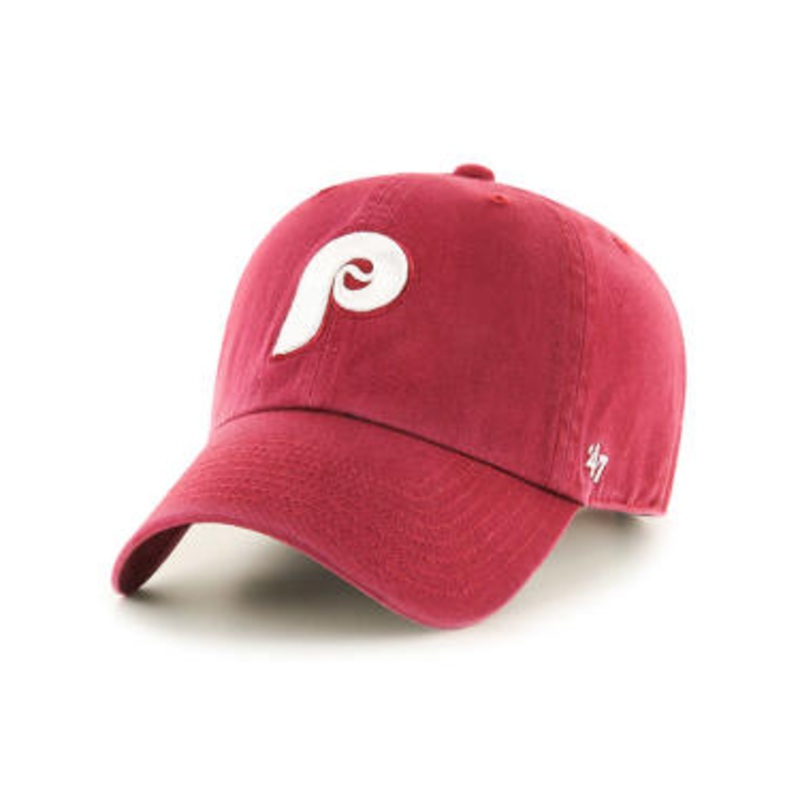 ’47 Clean Up Philadelphia Phillies Cooperstown Cardinal Maroon P Hat