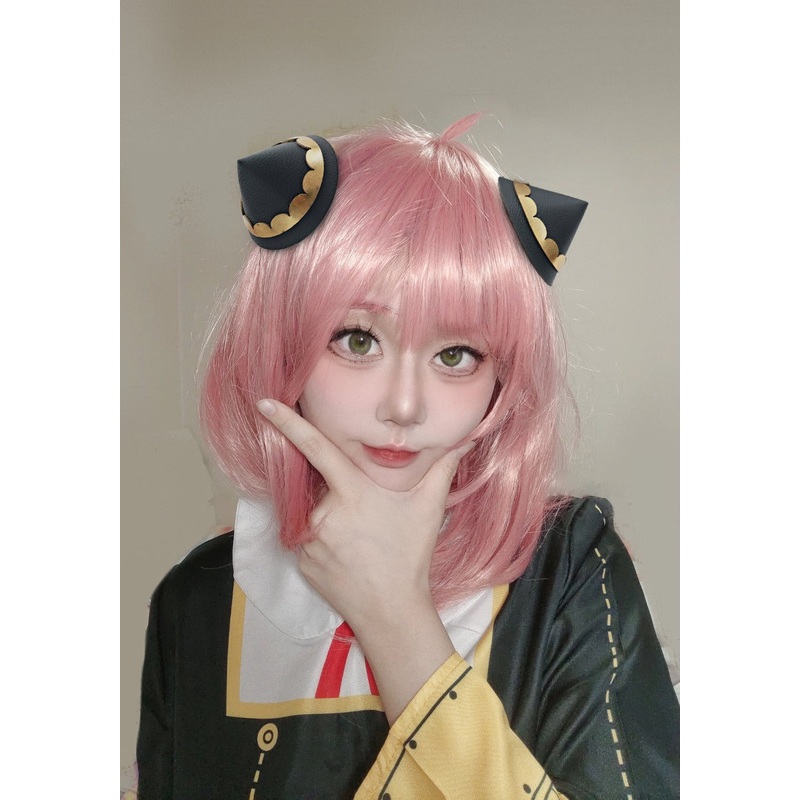 Anya Forger Cosplay Headwear Hair Clip Accessories for Halloween Party (Black Hair Clips)